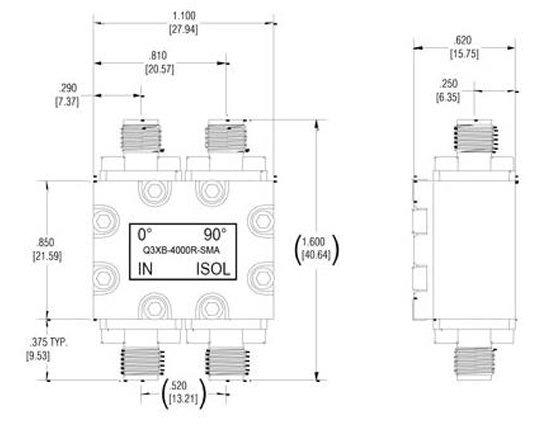 Q3XB-4000R-SMA混合耦合器Electro-Photonics