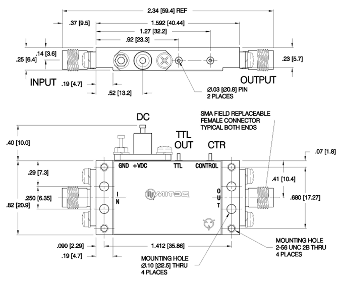 ABIT5-08001200-30-22P-S內置測試檢測器放大器MITEQ
